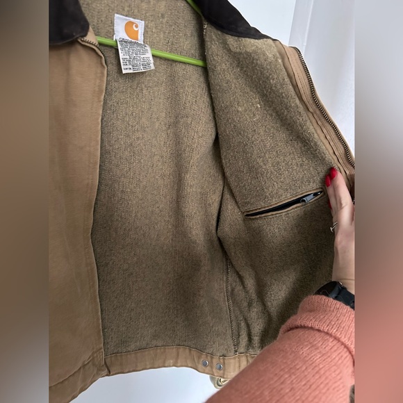Vintage Carhartt Detroit Jacket Womens Medium Carhartt Brown W J097 - Picture 5 of 8